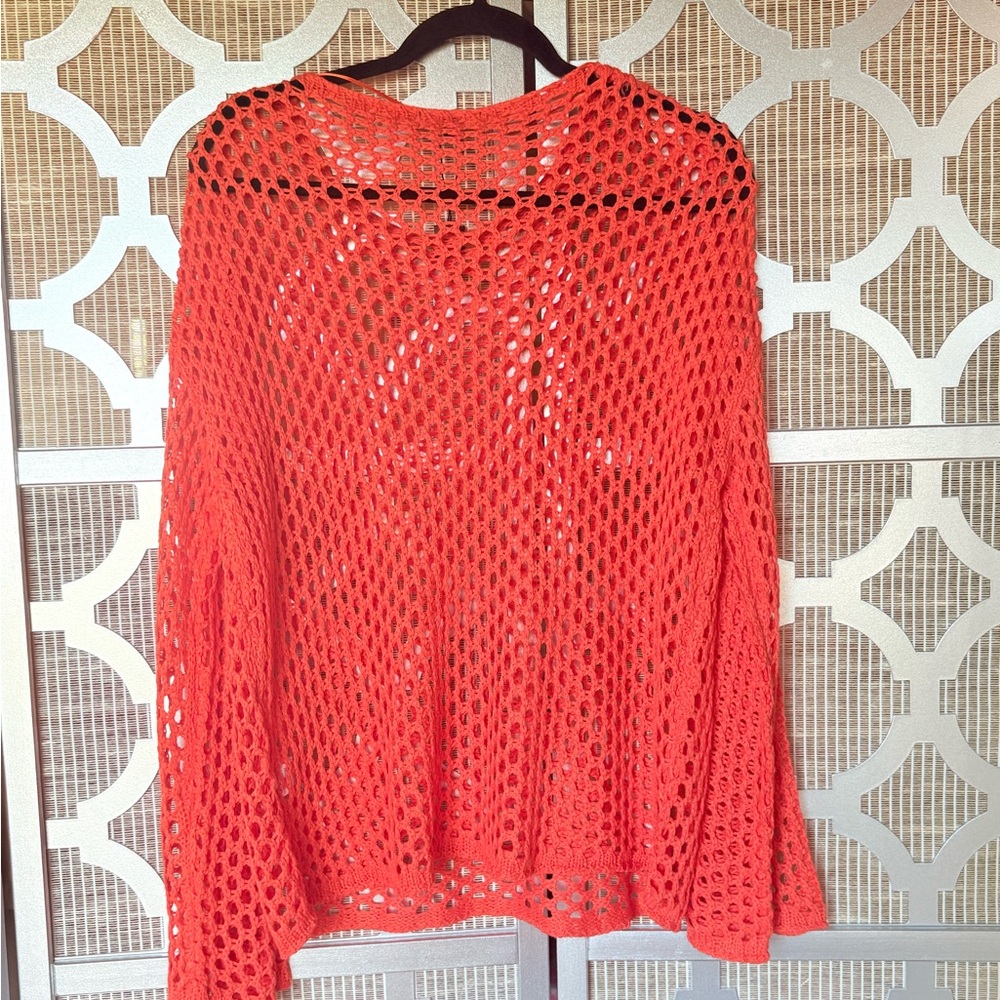 NWT Papermoon Orange Cropped Oversized Blouse - Picture 6 of 7